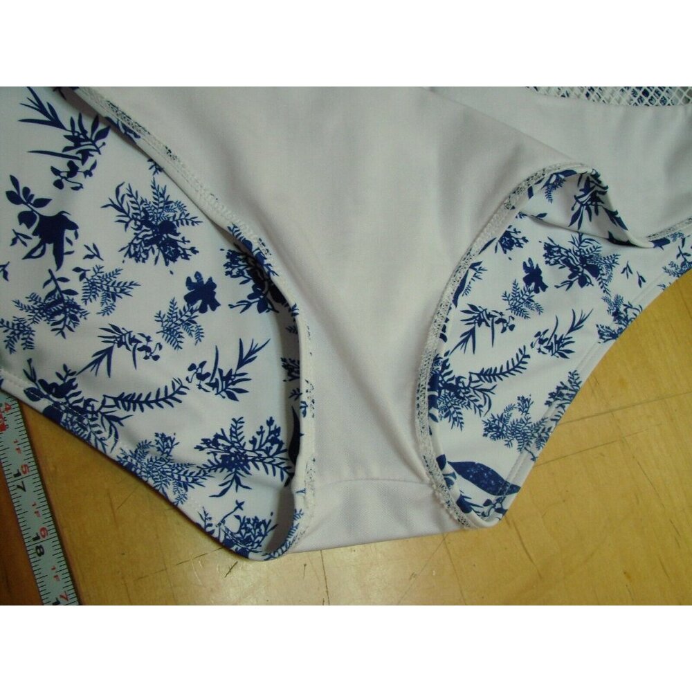 Floryday Womens Size XXL 1 Piece Mesh Middle Swimsuit Swimwear Bathing Suit Blue - Picture 11 of 11